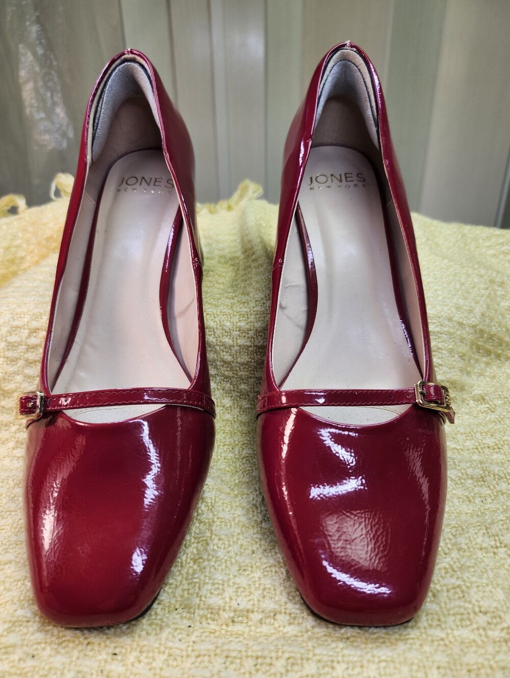 Jones New York Red Patent Mary Jane Pumps
